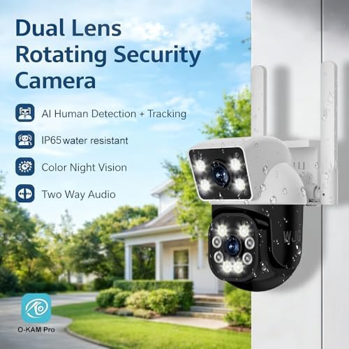 eversecu dual lens linkage 6mp wifi ptz security shown in use