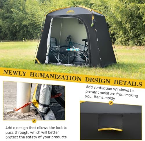 Happy Travel Bike Storage Shed Tent, Waterproof Portable Bicycle Cover Shed