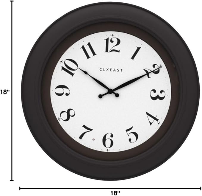 CLXEAST 18 Inch Large Illuminated Wall Clock