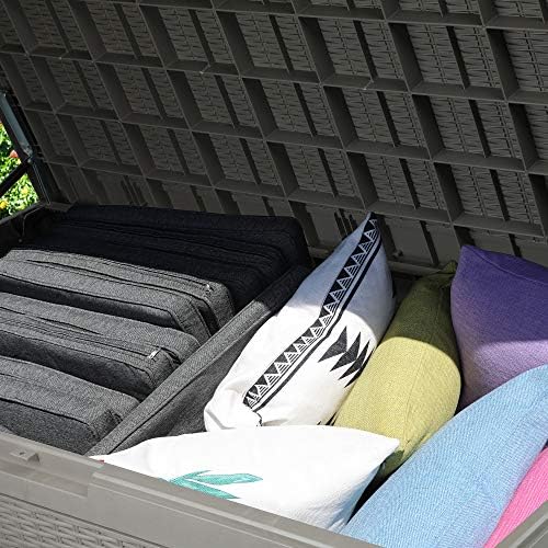 YITAHOME 100 Gallon Large Resin Deck Box Outdoor Storage Boxes for Patio