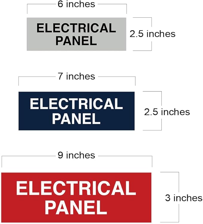 All Quality Basic Electrical Panel Sign (5 Pack)