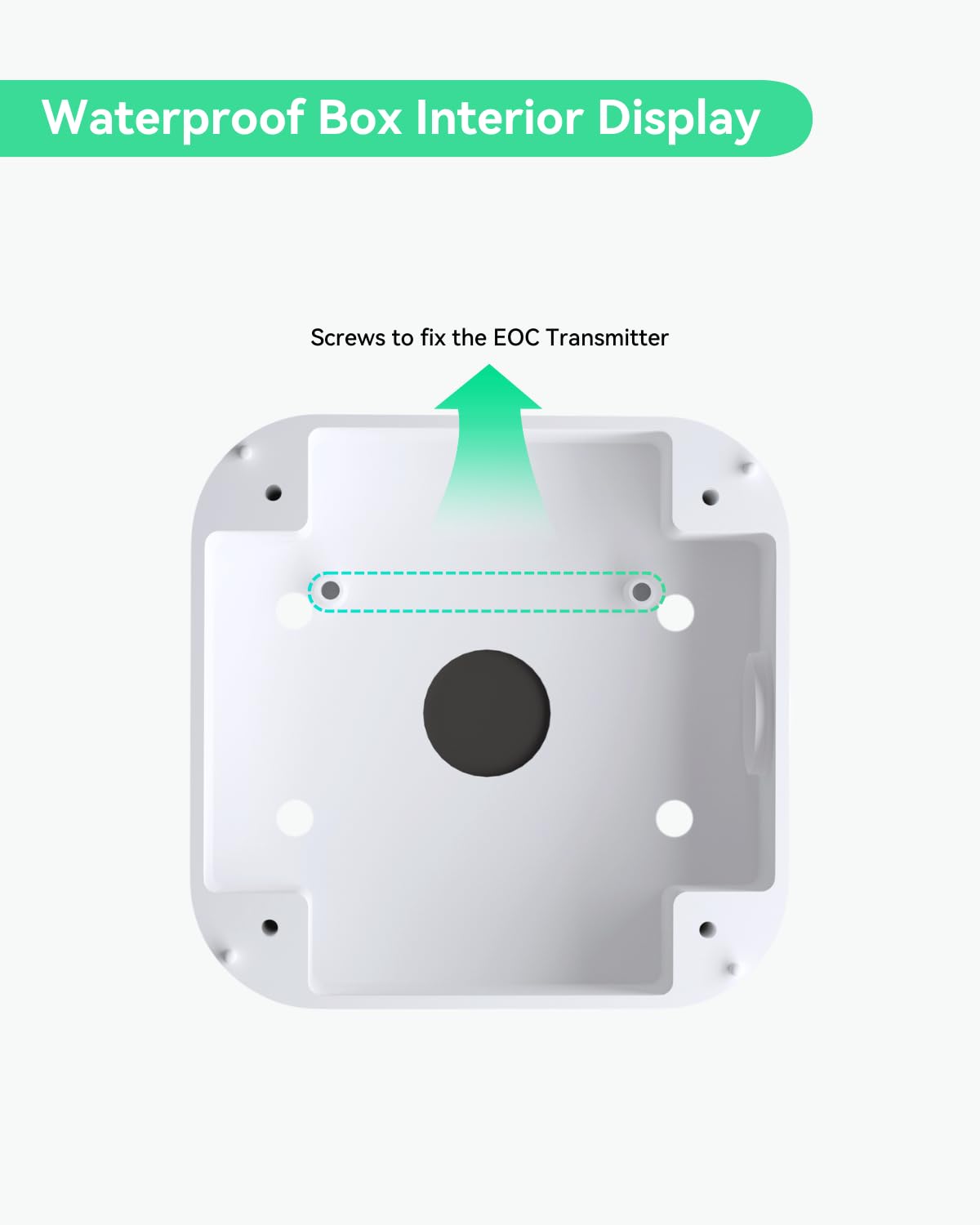 linovision eoc transmitter camera mount box, ip66 waterproof, side view