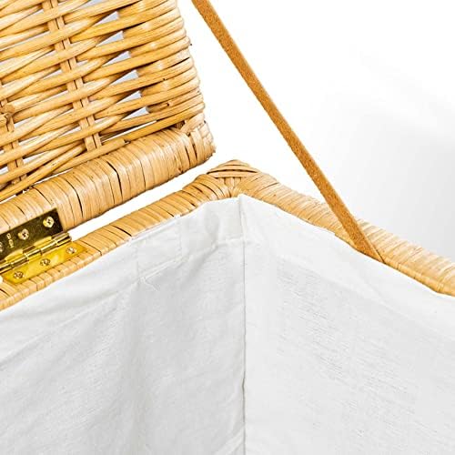 The Basket Lady Deep Wicker Storage Trunk, XL, Sandstone