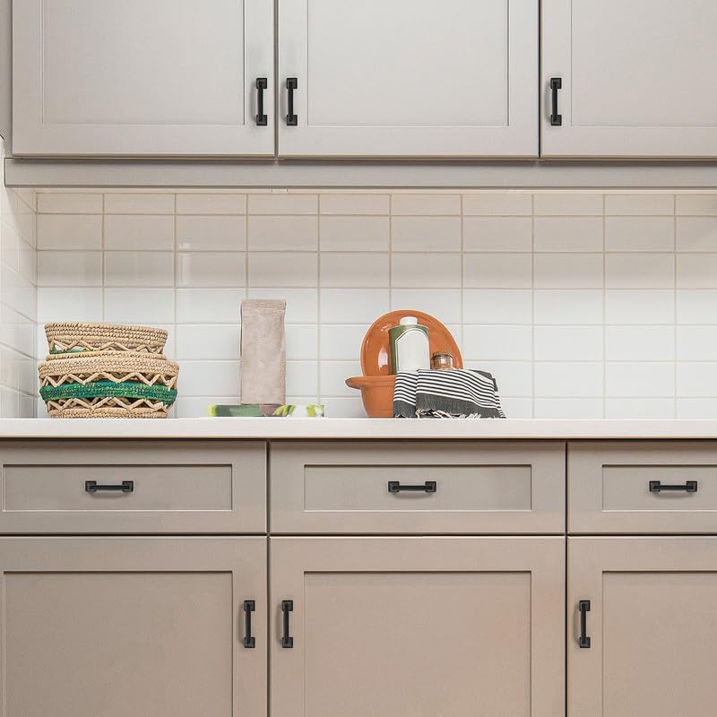 Ravinte Cabinet Pulls 3 Inch Matte Black Kitchen Cabinet Handles 30 Pack | Drawer Pulls Kitchen Cabinet Hardware Black Cabinet Drawer Handles Arch Pull Solid Big Square Foot