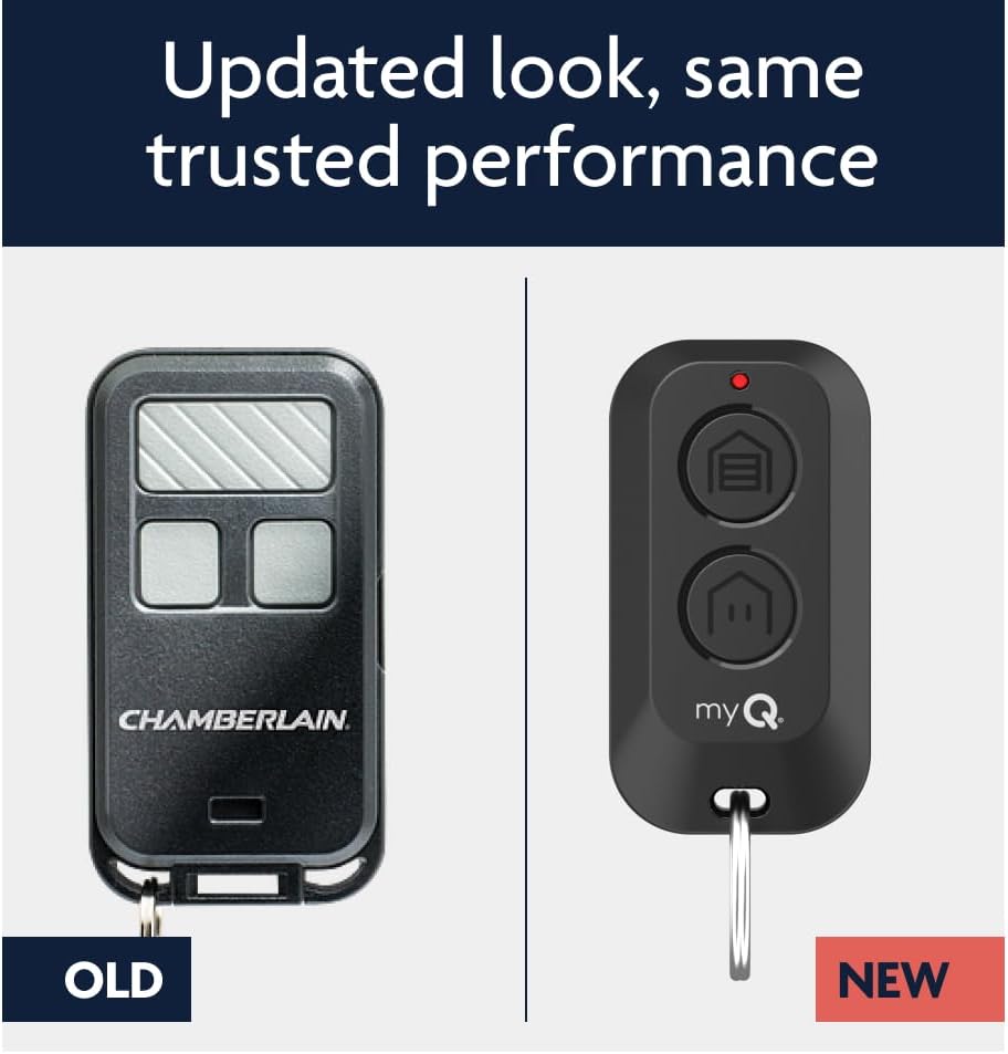 chamberlain genuine myq 2-button garage door opener remote, close-up detail