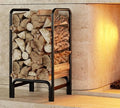 Kingson Firewood Rack Log Holder for Indoor Outdoor Fireplace Black Detachable Firewood Storage Log Storage Holder