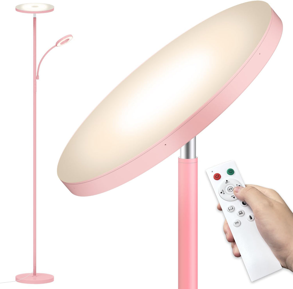 marctronic Pink Floor Lamp, 42W 4000LM Super Bright LED Room Lamp
