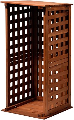 Dobar® Green Label 29097 FSC Firewood Rack - Compact Solid Wood Firewood Shelter, 0.08 m³, 39 x 39 x 85 cm, Brown