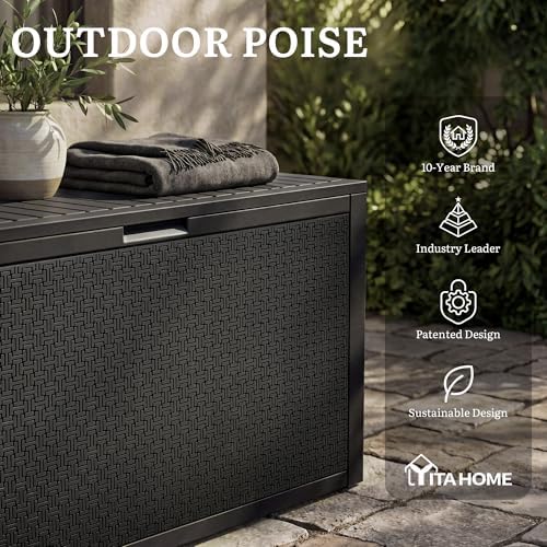 YITAHOME 95 Gallon Large Outdoor Deck Box