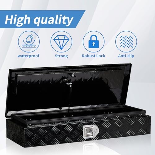 34.5 Inch Aluminum Truck Bed Tool Box with Lock