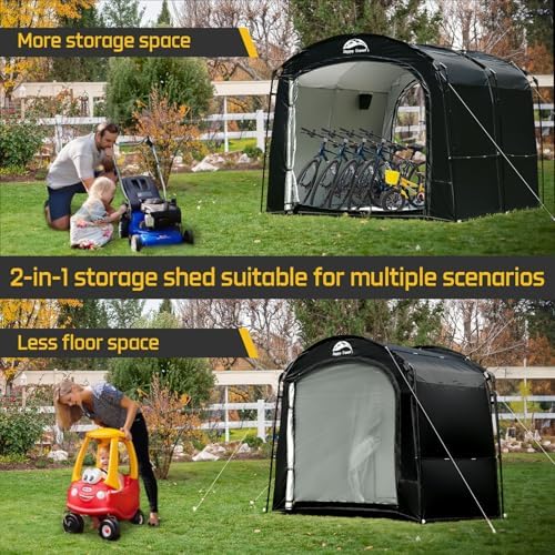 Happy Travel Bike Storage Shed Tent, Outdoor Portable Bicycle Storage Sheds