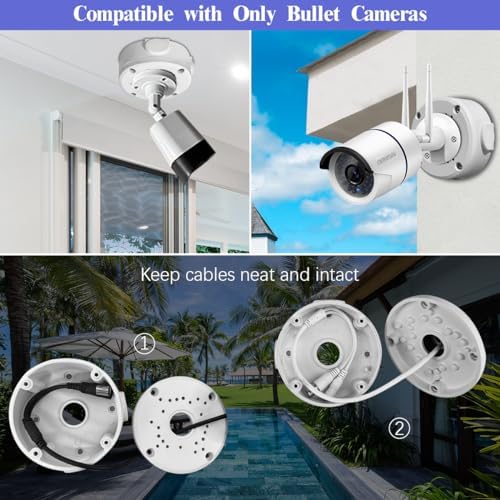 ohwoai universal metal security camera junction box, package contents