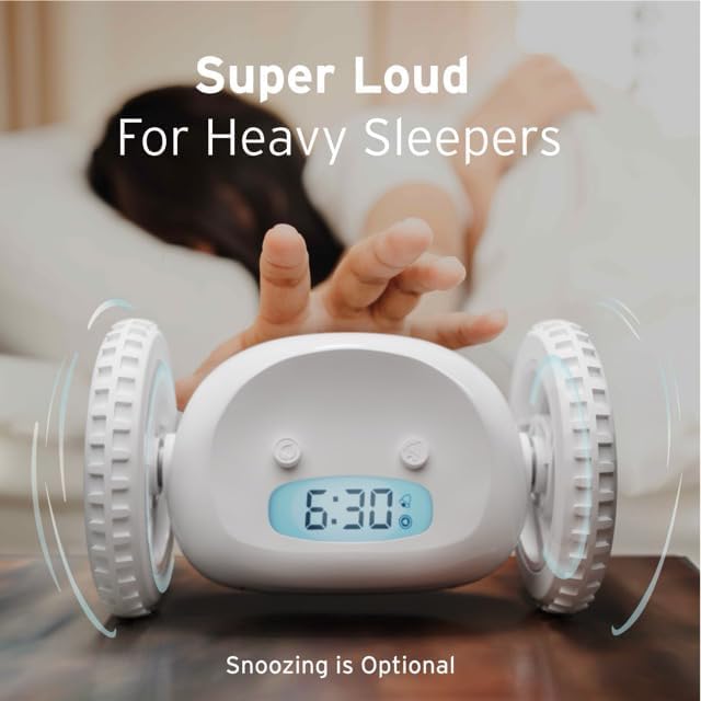 CLOCKY Alarm Clock on Wheels – Loud Rolling Alarm Clock