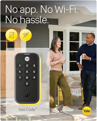 Yale Digital Keypad Deadbolt, Keyless Entry Door Lock, Satin Nickel