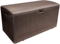 Plastic Development Group Outdoor Deck Box, Soft Close Lid, Java, 105 Gal