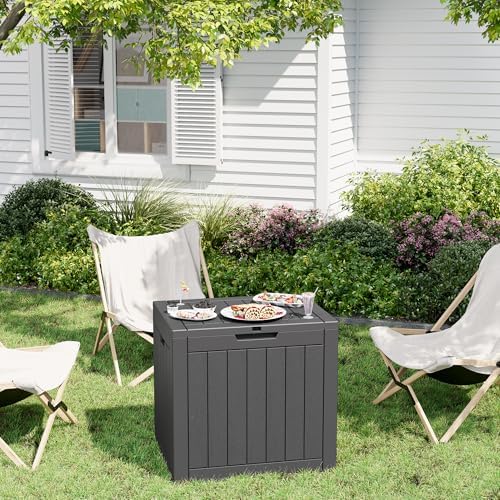 31 Gallon Outdoor Storage Box Waterproof Deck Box Patio Storage