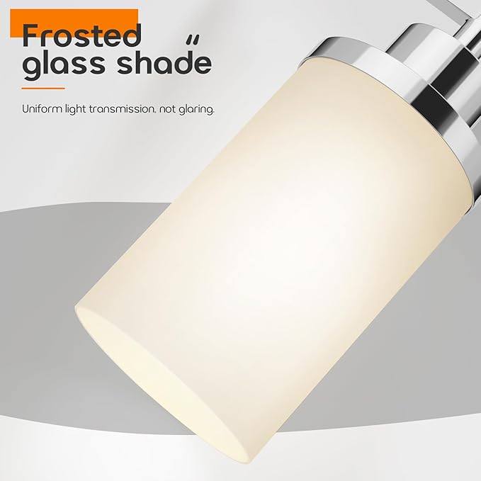 AONEON Vanity Lights Polished Chrome Bathroom Light Fixtures (2 Pack)