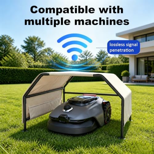 Robot Mower Garage, Rainproof UV-Proof Shelter for All Mowers（Large Size）