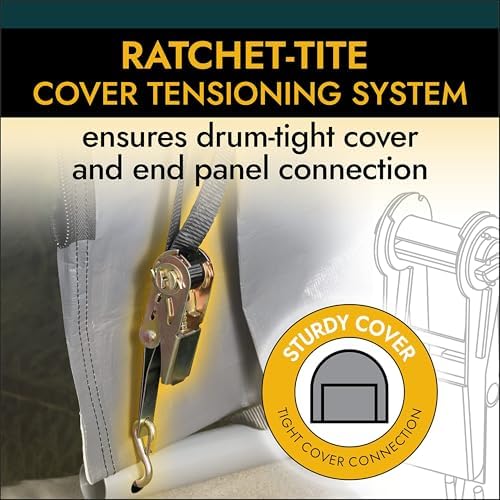 Garage-in-a-Box 12 x 20 x 8 ft. Roundtop Replacement Cover (Frame Not Included) 7.5 oz. Gray