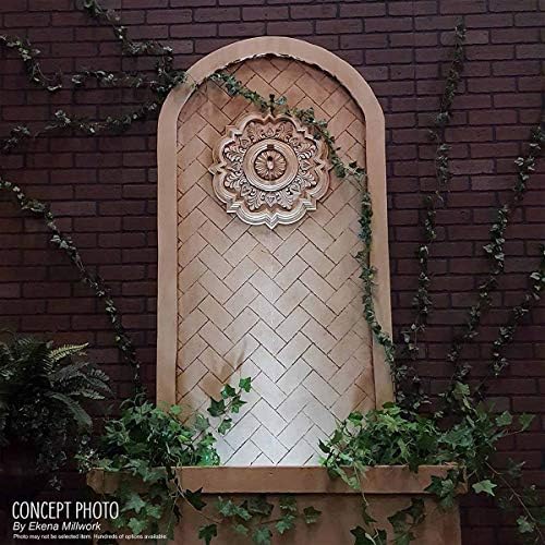 Ekena Millwork CM11PAUWF 11 1/2"OD X 1"P Palmetto Ceiling Medallion, Ultra Pure White