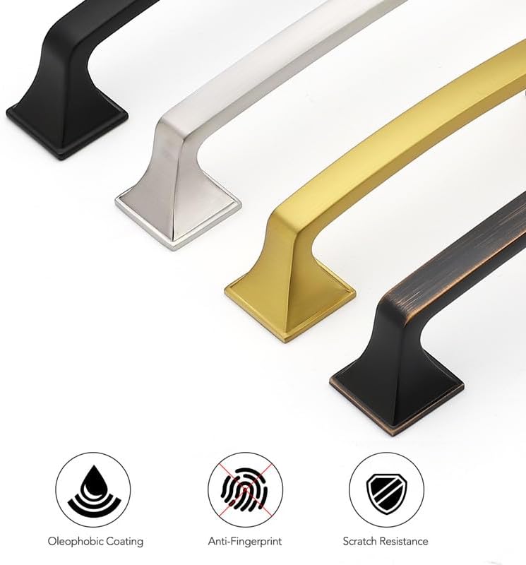 Ravinte Cabinet Pulls 3 Inch Matte Black Kitchen Cabinet Handles 30 Pack | Drawer Pulls Kitchen Cabinet Hardware Black Cabinet Drawer Handles Arch Pull Solid Big Square Foot