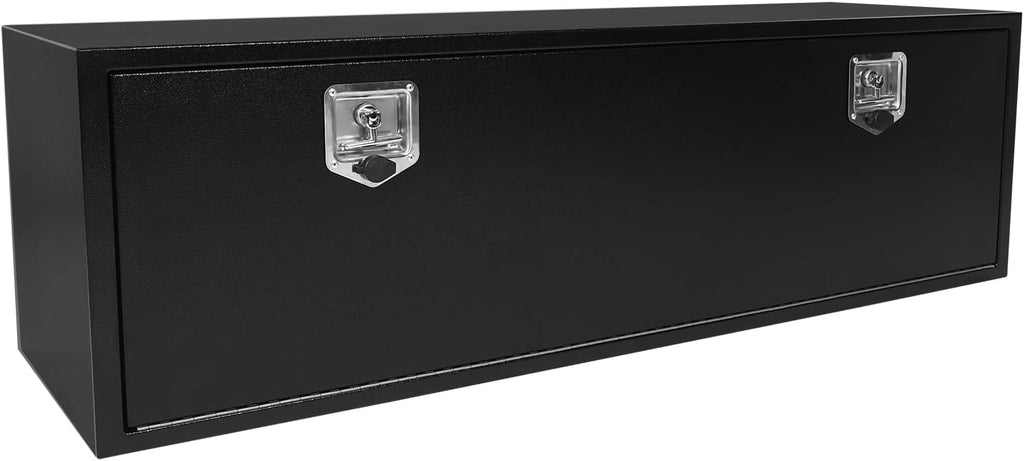 60 Inch Steel Underbody Truck Tool Box Heavy Duty Storage Organizer Tool Box Waterproof 60"X18"X18" Black
