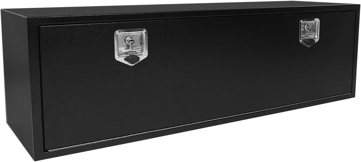 60 Inch Steel Underbody Truck Tool Box Heavy Duty Storage Organizer Tool Box Waterproof 60"X18"X18" Black