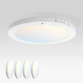 ASD LED 12" Round Flush Mount Ceiling Light Fixture, Low Profile Surface (4 Pack)