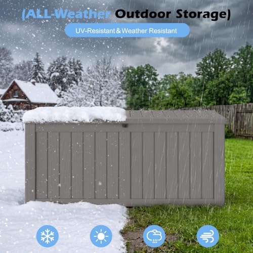 Outdoor Storage Box Waterproof, 160 Gallon Deck Box For Patio Storage