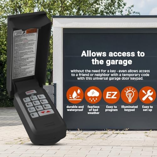 Genie Garage Door Opener Keypad Replacement, Compatible with All Genie Intellicode Overhead Door Codedodger and Dip Switch Opener, Wireless Keypad Keyless Entry, for Model GK-R OKP-BX GUK-R etc.