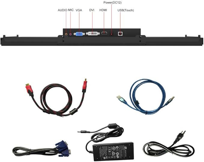 GreenTouch 18.5 Industrial Touch Monitor Open Frame, HDMI/VGA/DVI Interface