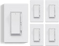 ELEGRP Dimmer Light Switch for 300W Dimmable LED/CFL Lights and 600W INC/HAL (5 Pack)