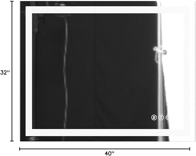 YEELAIT 40x32 Inch LED Bathroom Mirror