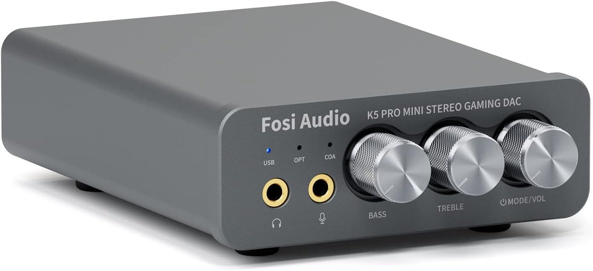 Fosi Audio K5 Pro Gaming DAC Headphone Amplifier Mini Hi-Fi Stereo