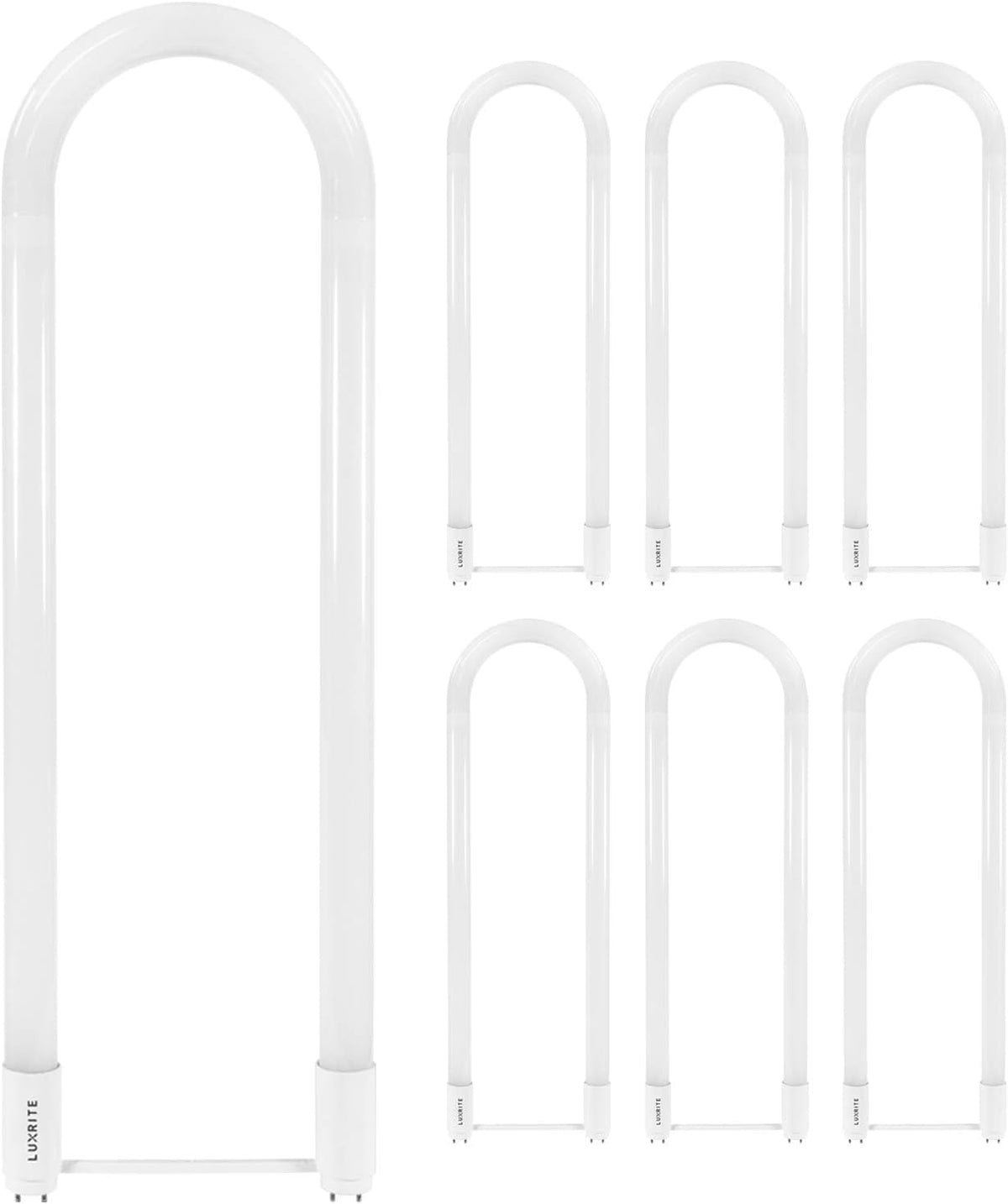 LUXRITE U Bend LED Tube Light, T8 T12, 3000K Soft White, 2000 Lumens, (6 Pack)