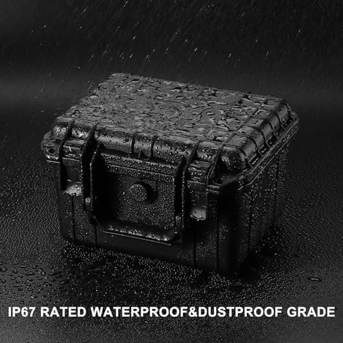 Mayouko Portable Tool Box with Shock- Proof Sponge, Water Proof Grade IP67, Waterproof Hard Case with Foam Insert, Handheld Gimbal Explosion-Proof Box, Waterproof Hard Case, 10.6 x 9.7 x 6.9 inch