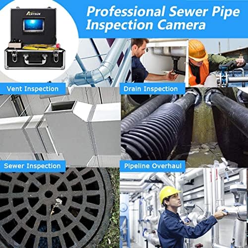 anysun sewer camera, pipe inspection cam for sewer on a desk or shelf
