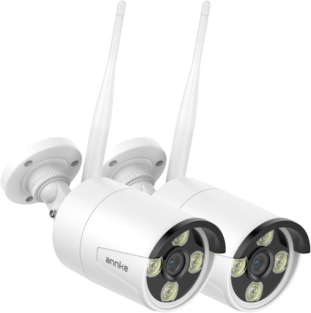 ANNKE 2-Pack Outdoor 5MP Bullet Wireless Security Camera, Add-on WiFi Cam