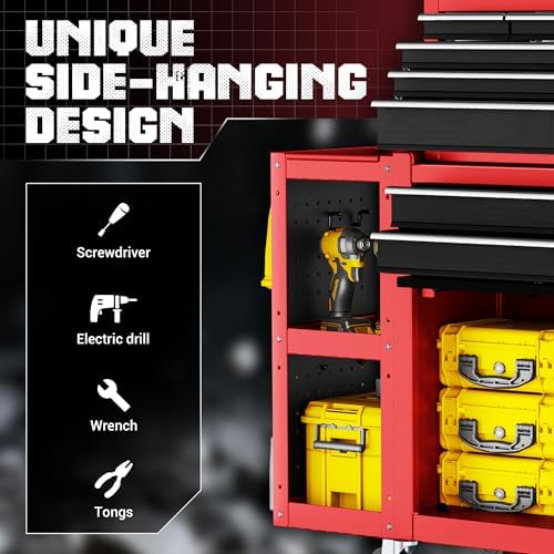 8 Drawer Rolling Tool Chest, 3-in-1 Assembled Tool Cabinet