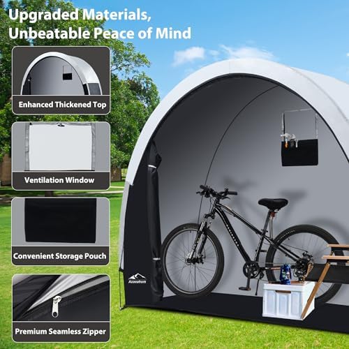 Bike Storage Tent Rain Fly Waterproof Sun Protection Portable