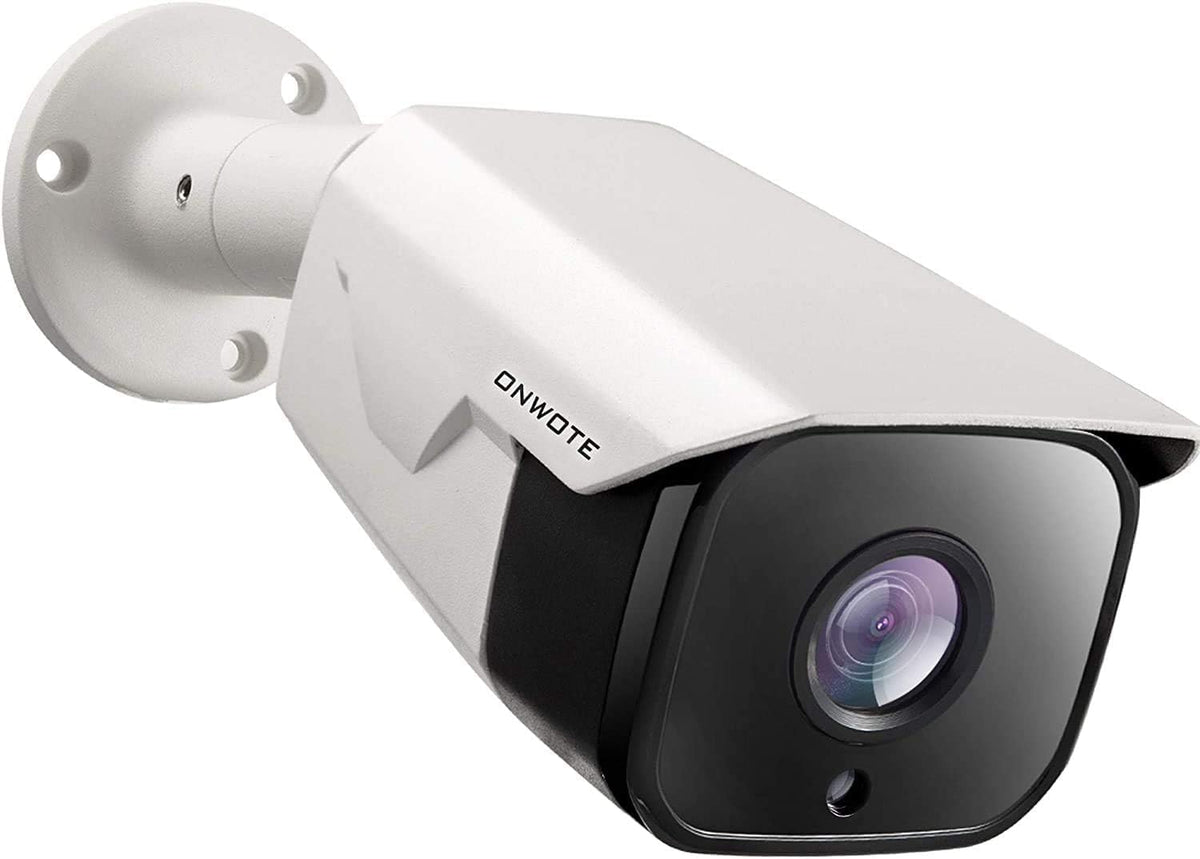 ONWOTE 4K 8MP PoE IP Security CCTV Camera, Capture Video Audio,Bullet White