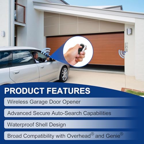 for Genie Garage Door Opener keypad & Remote Replacement, for All Genie/Overhead/Intellicode/DIP Switch Garage Door Openers, Wireless Keypad Keyless Entry, for Model GK-R/OKP-BX etc. Safe&SecureAccess