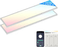 AIKVSXER 2 Pack 1x4 FT LED Flat Panel Light Surface Mount,