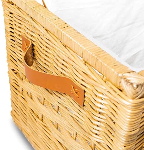 The Basket Lady Deep Wicker Storage Trunk, XL, Sandstone