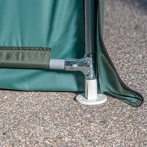 Scotts 4x4x6 FT Pop-Up Outdoor Storage Shed, Portable Water-Resistant Deck & Garden Tent Shelter for Tools, Equipment & Lawn Gear