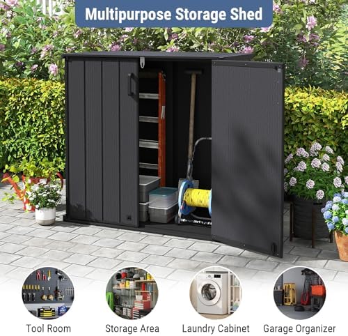 Tangkula 23.5 Cu.ft Outdoor Storage Shed with Lockable Door