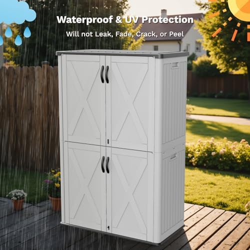 Patiowell 50 Cu.ft Outdoor Storage Cabinet, White