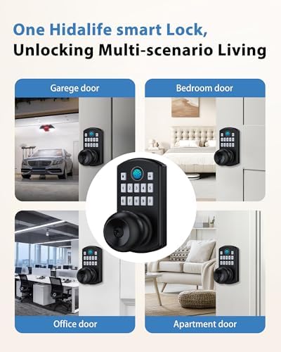 Smart Door Knob with Keypad Fingerprint Keyless Entry Door Lock Biometrics