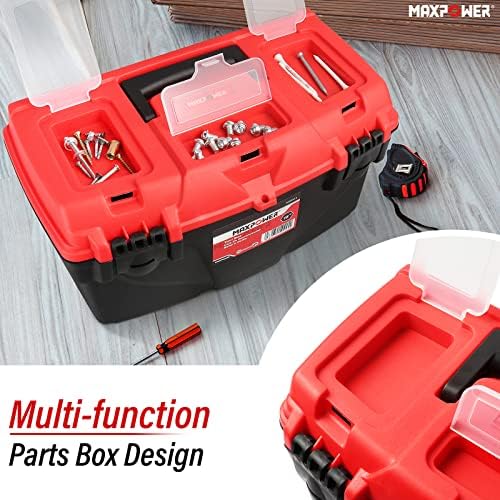MAXPOWER 3-Piece Tool Box Set 13" 15" 17" Portable Tool Storage Organizer
