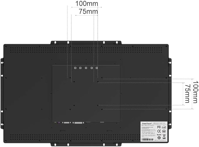 GreenTouch 18.5 Industrial Touch Monitor Open Frame, HDMI/VGA/DVI Interface